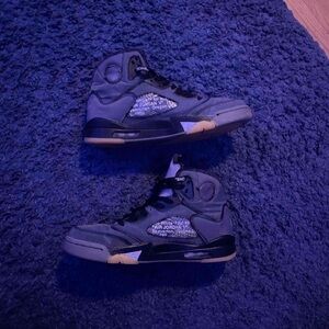 Jordan Kids Black and Gray High-Top Sneakers